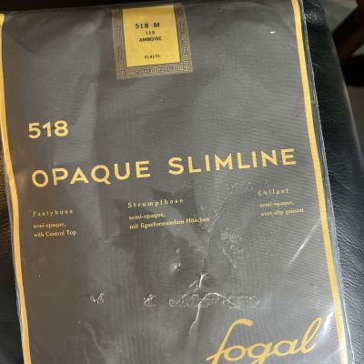 FOGAL 518 Opaque Slimline Pantyhose Color: Ambrose Size: Medium  518 - M